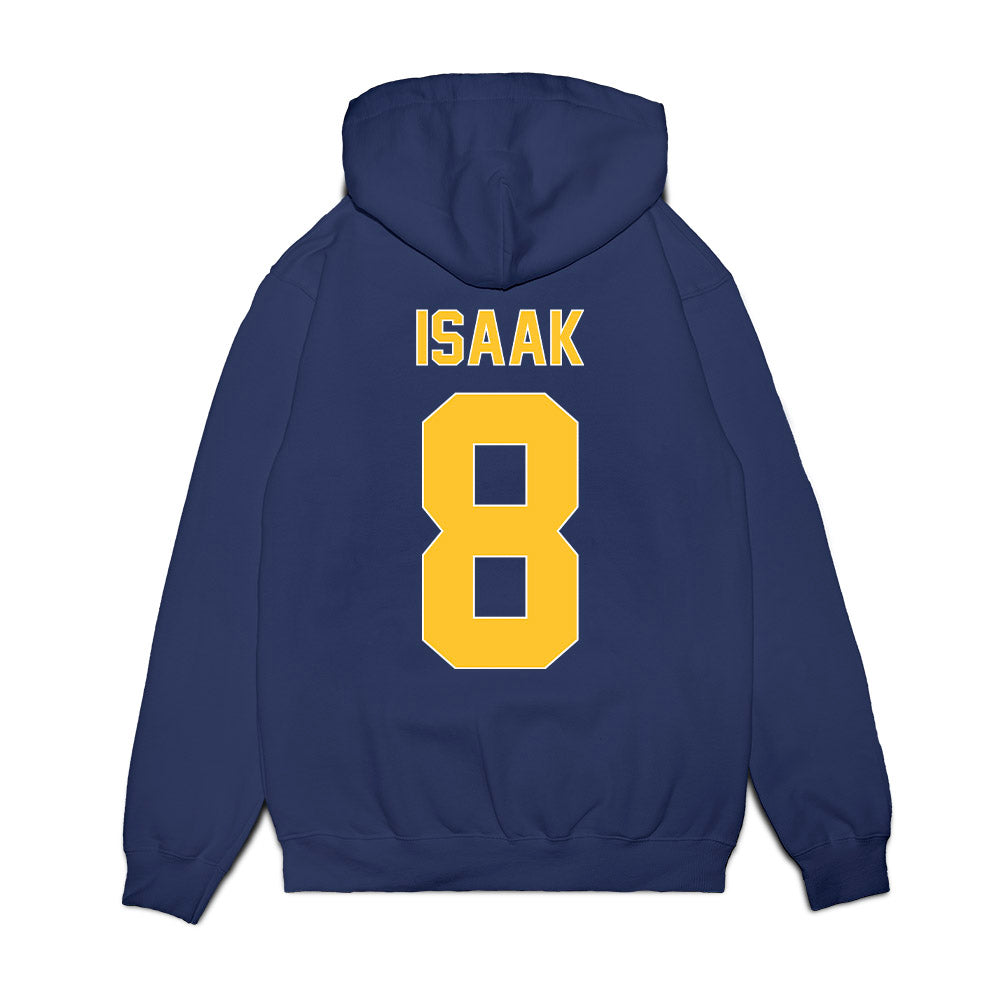 UCI - NCAA Men's Basketball : Luke Isaak - Vintage Basketball Shersey Fleece Hooded Sweatshirt-1