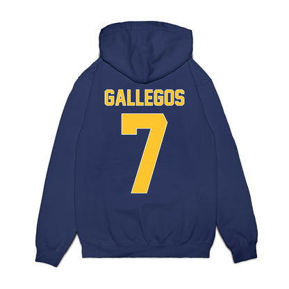 UCI - NCAA Women's Basketball : Gracie Gallegos - Vintage Basketball Shersey Fleece Hooded Sweatshirt-1