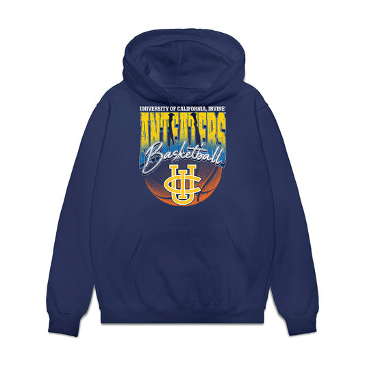 UCI - NCAA Men's Basketball : Akiva McBirney-Griffin - Vintage Basketball Shersey Fleece Hooded Sweatshirt-0