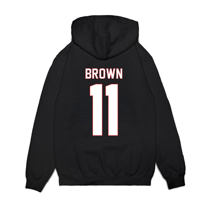 Davidson - NCAA Men's Basketball : Sam Brown - Vintage Shersey Premium Hooded Sweatshirt-1