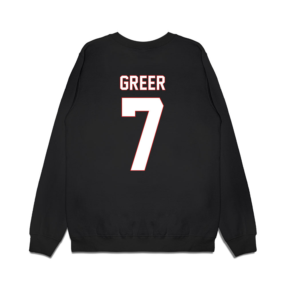 Davidson - NCAA Men's Basketball : RJ Greer - Vintage Shersey Premium Crewneck Sweatshirt-1