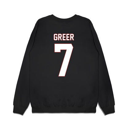 Davidson - NCAA Men's Basketball : RJ Greer - Vintage Shersey Premium Crewneck Sweatshirt-1