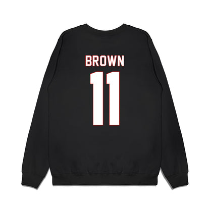 Davidson - NCAA Men's Basketball : Sam Brown - Vintage Shersey Premium Crewneck Sweatshirt-1