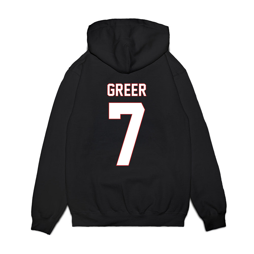 Davidson - NCAA Men's Basketball : RJ Greer - Vintage Shersey Premium Hooded Sweatshirt-1