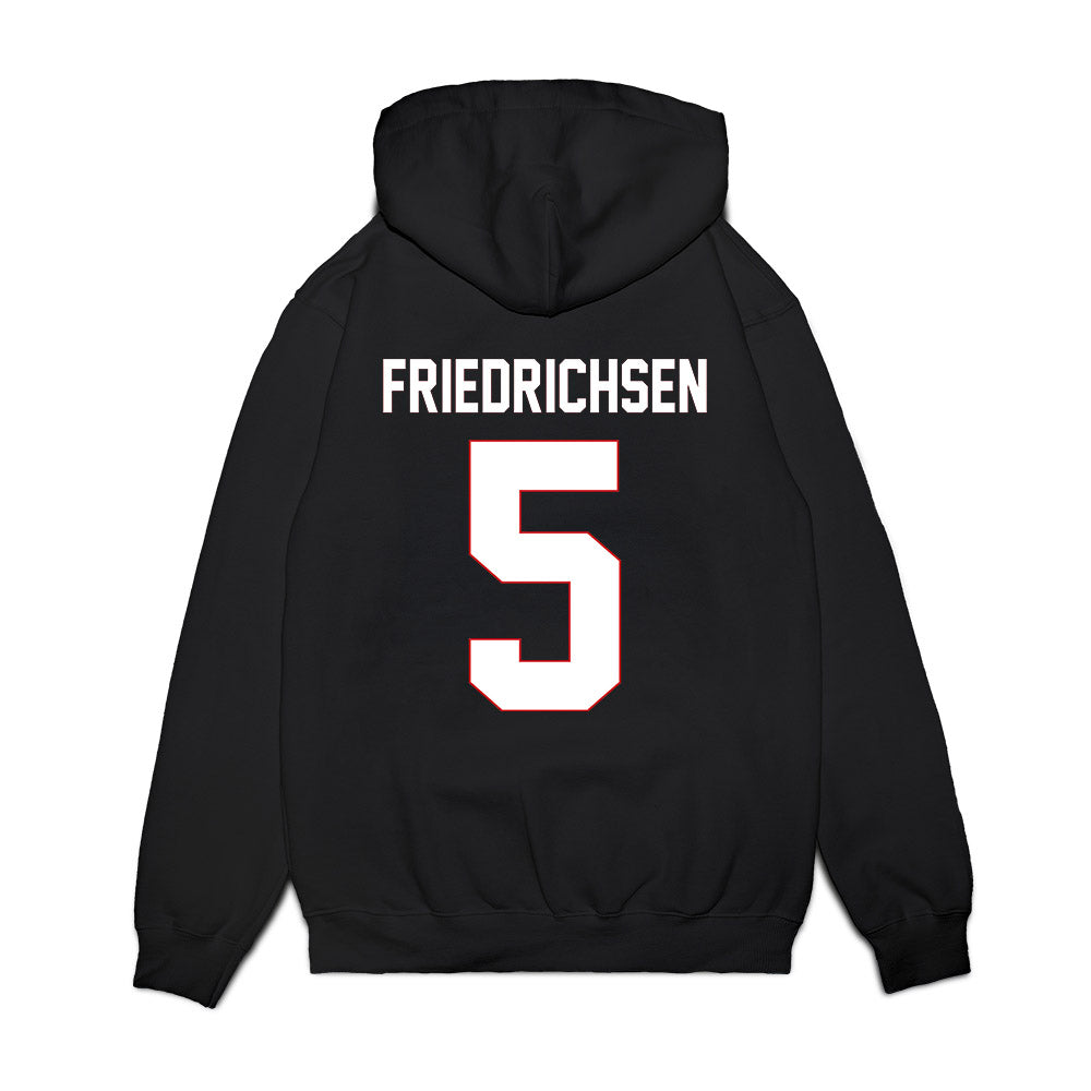 Davidson - NCAA Men's Basketball : Parker Friedrichsen - Vintage Shersey Premium Hooded Sweatshirt-1