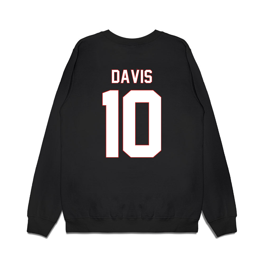 Davidson - NCAA Men's Basketball : Malik Davis - Vintage Shersey Premium Crewneck Sweatshirt-1