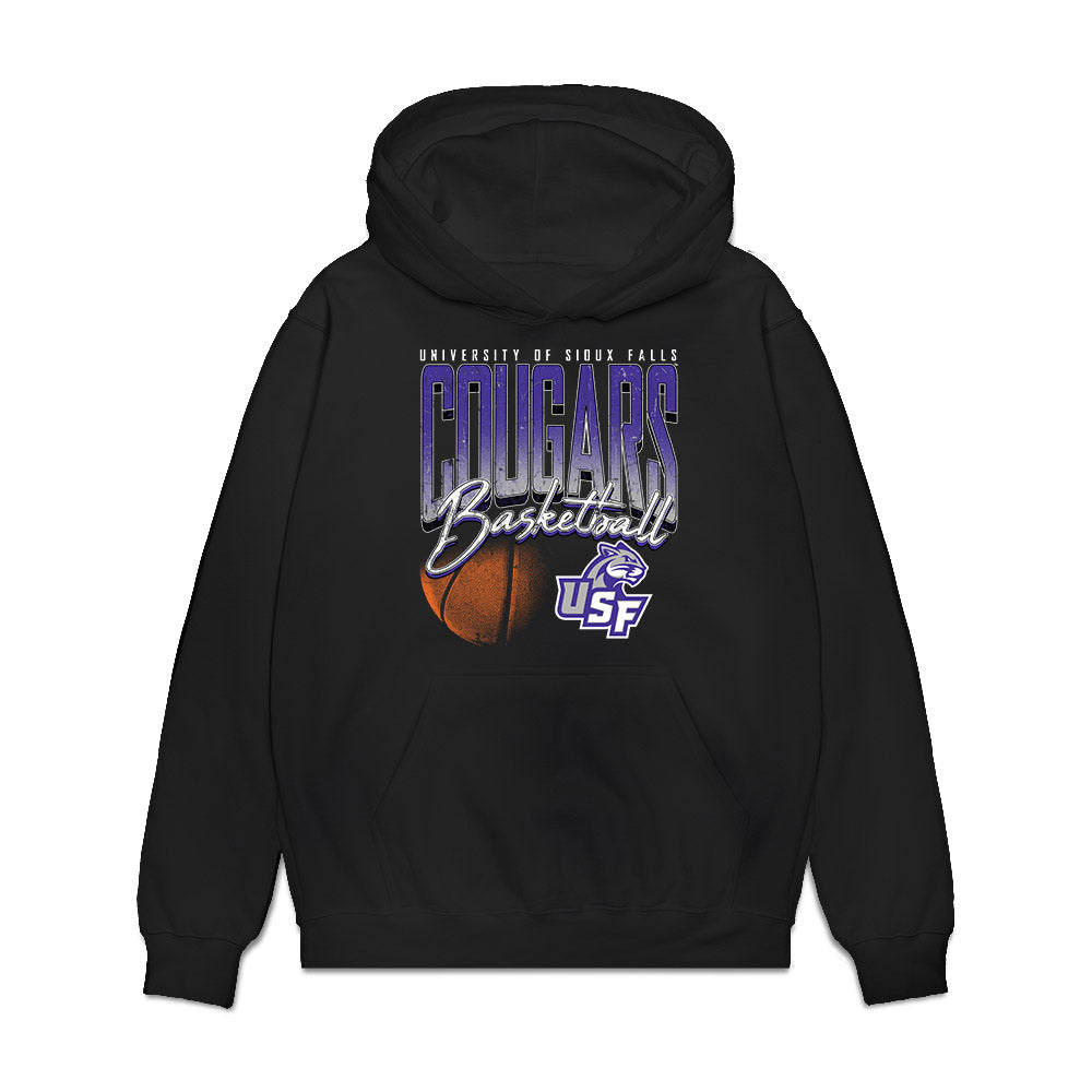 Sioux Falls - NCAA Women's Basketball : Krista Langager - Vintage Basketball Premium Hooded Sweatshirt-0