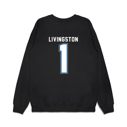 TAMUK - NCAA Men's Basketball : James Livingston - Vintage Basketball Shersey Premium Crewneck Sweatshirt-1