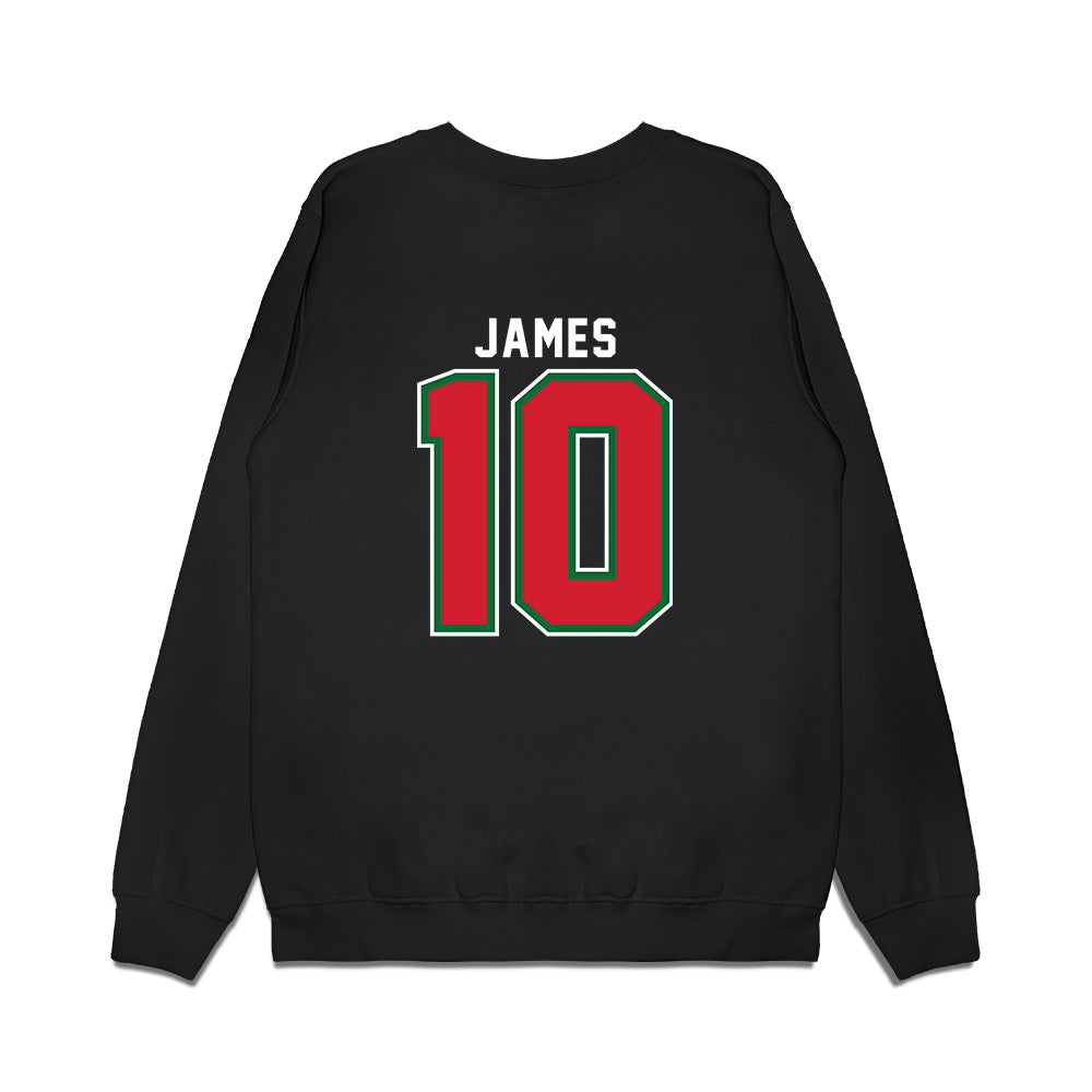 MVSU - NCAA Men's Basketball : Michael James - Vintage Basketball Shersey Premium Crewneck Sweatshirt-1