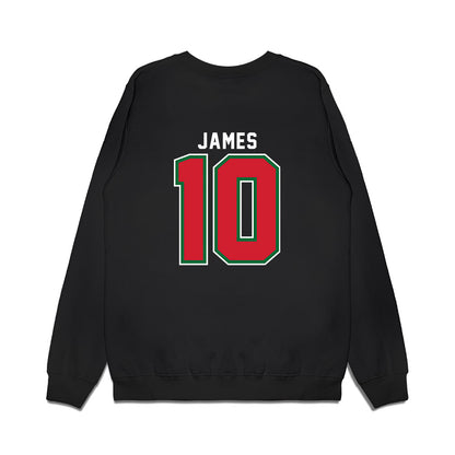 MVSU - NCAA Men's Basketball : Michael James - Vintage Basketball Shersey Premium Crewneck Sweatshirt-1