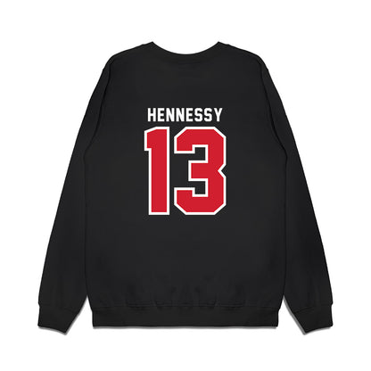 Bradley - NCAA Men's Basketball : Sam Hennessy - Vintage Basketball Shersey Premium Crewneck Sweatshirt-1