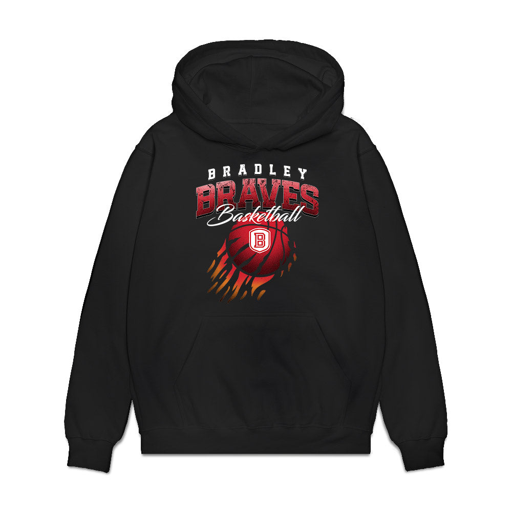 Bradley - NCAA Men's Basketball : Sam Hennessy - Vintage Basketball Shersey Premium Hooded Sweatshirt-0