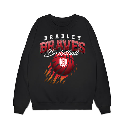 Bradley - NCAA Men's Basketball : Josh Ibukunoluwa - Vintage Basketball Shersey Premium Crewneck Sweatshirt-0