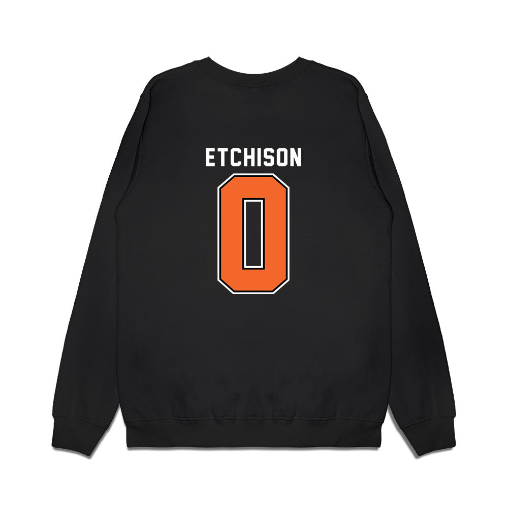 Idaho State - NCAA Men's Basketball : Gus Etchison - Vintage Shersey Premium Crewneck Sweatshirt-1