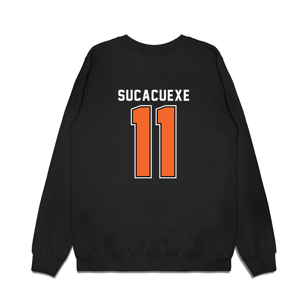 Idaho State - NCAA Women's Basketball : Milena Sucacuexe - Vintage Shersey Premium Crewneck Sweatshirt-1