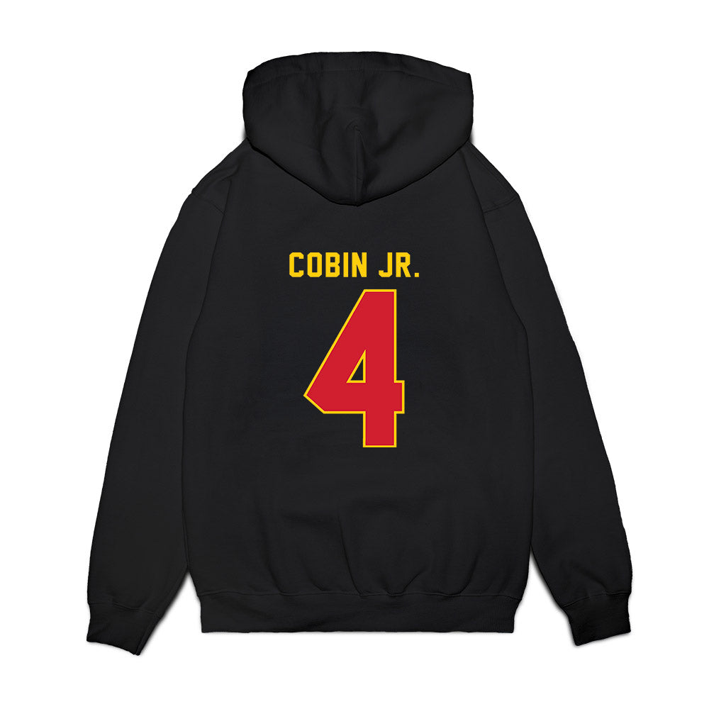 Pitt State - NCAA Men's Basketball : David Cobin Jr. - Vintage Shersey Premium Hooded Sweatshirt-1