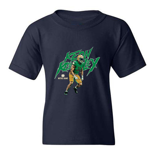 Notre Dame - NCAA Football : Keon Keeley - Caricature Youth T-Shirt-0