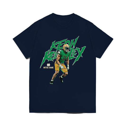 Notre Dame - NCAA Football : Keon Keeley - Caricature Comfort Colors T-Shirt-0