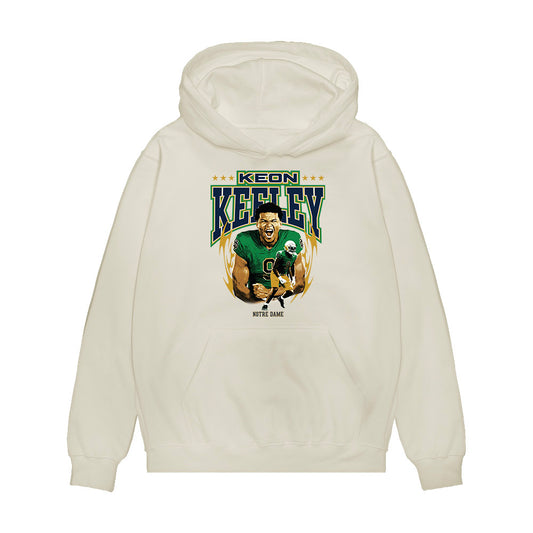 Notre Dame - NCAA Football : Keon Keeley - Collage Premium Hooded Sweatshirt-0