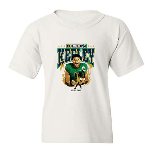 Notre Dame - NCAA Football : Keon Keeley - Collage Youth T-Shirt-0