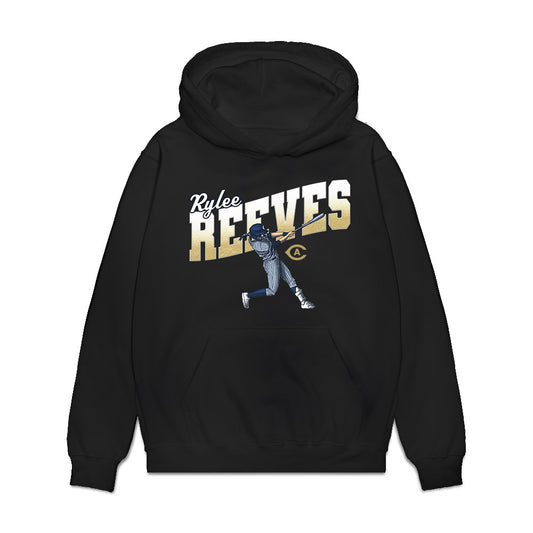UC Davis - NCAA Softball : Rylee Reeves - Caricature Premium Hooded Sweatshirt-0