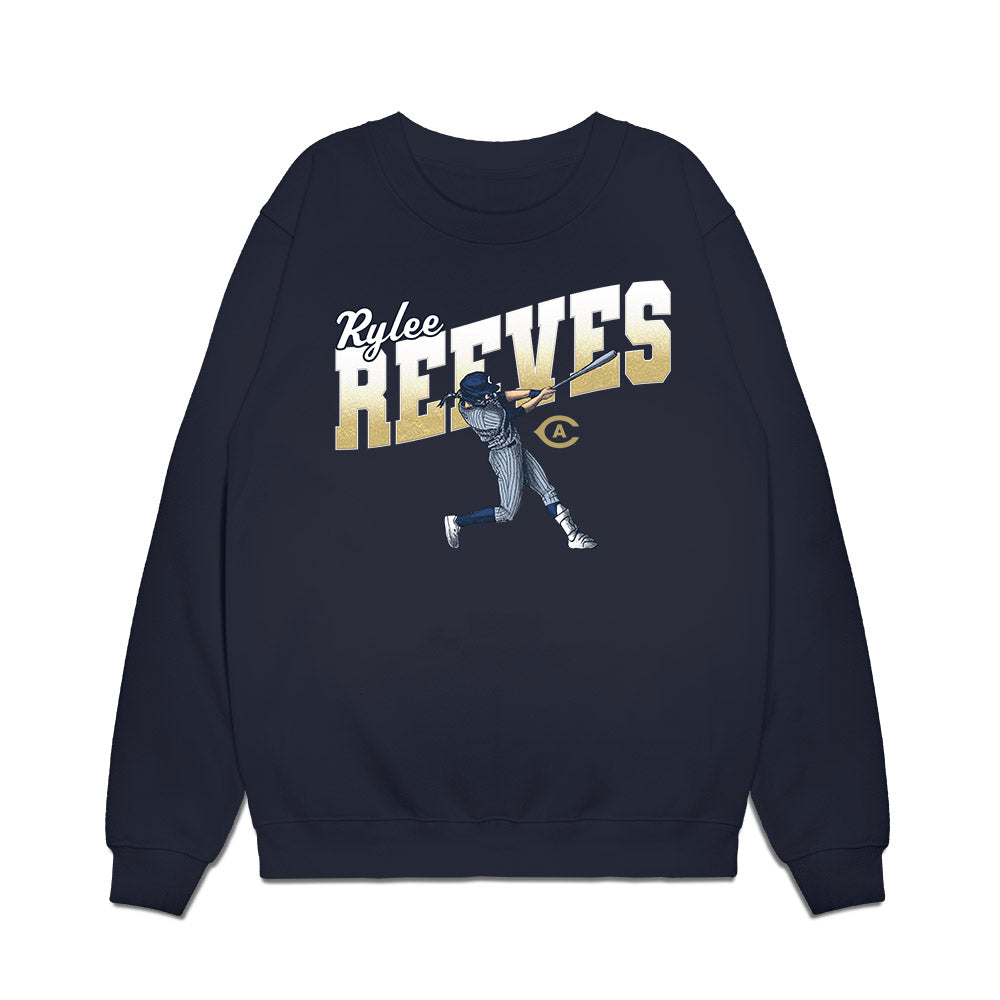UC Davis - NCAA Softball : Rylee Reeves - Caricature Premium Crewneck Sweatshirt-0