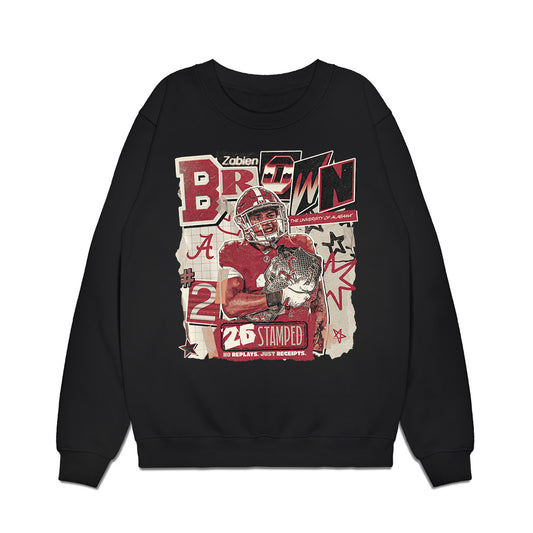Alabama - NCAA Football : Zabien Brown - 25 season moments Premium Crewneck Sweatshirt-0