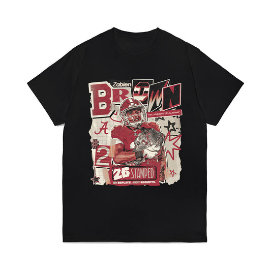 Alabama - NCAA Football : Zabien Brown - 25 season moments Comfort Colors T-Shirt-0