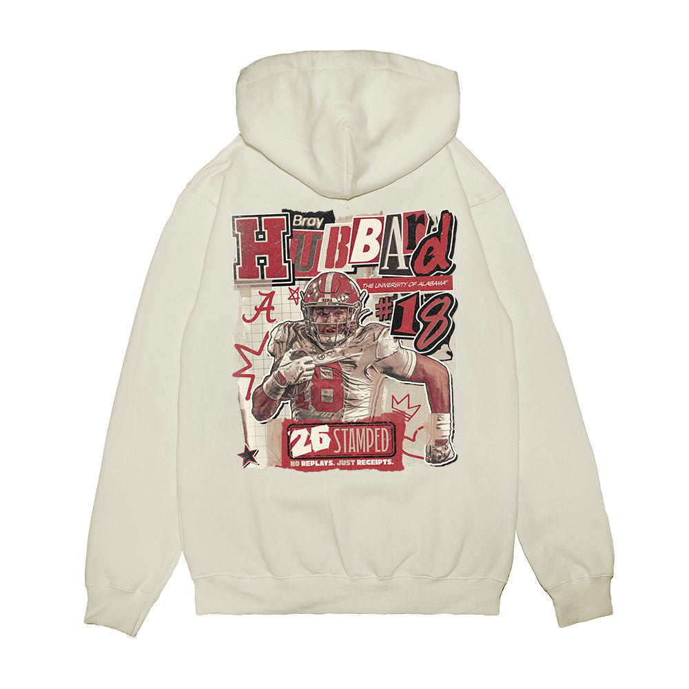 Alabama - NCAA Football : Bray Hubbard - 25 season moments Premium Hooded Sweatshirt-1
