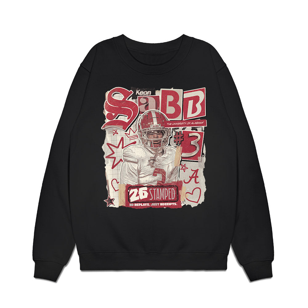 Alabama - NCAA Football : Keon Sabb - 25 season moments Premium Crewneck Sweatshirt-0