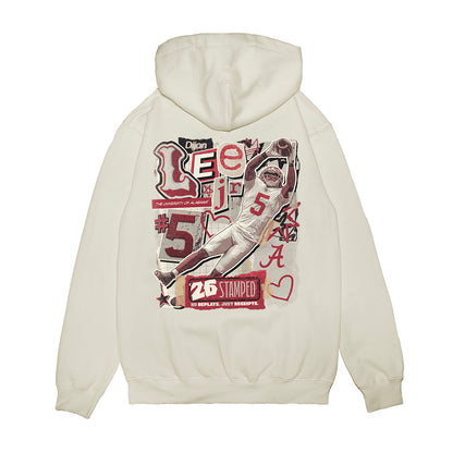 Alabama - NCAA Football : Dijon Lee Jr. - 25 season moments Premium Hooded Sweatshirt-1