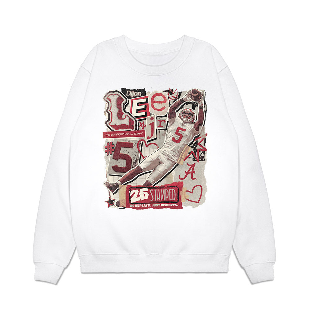 Alabama - NCAA Football : Dijon Lee Jr. - 25 season moments Premium Crewneck Sweatshirt-0