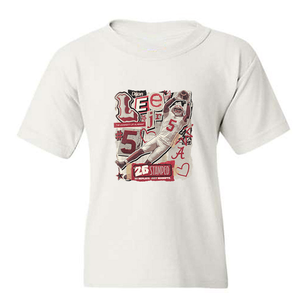 Alabama - NCAA Football : Dijon Lee Jr. - 25 season moments Youth T-Shirt-0