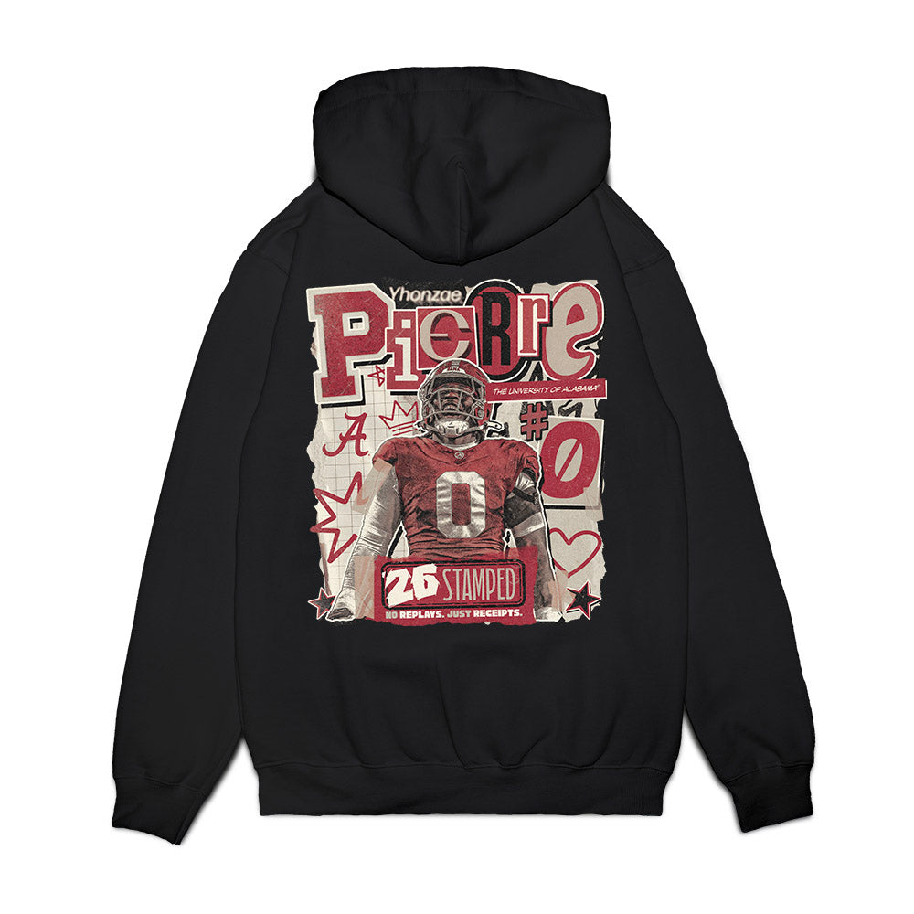 Alabama - NCAA Football : Yhonzae Pierre - 25 season moments Caricature Premium Hooded Sweatshirt-1