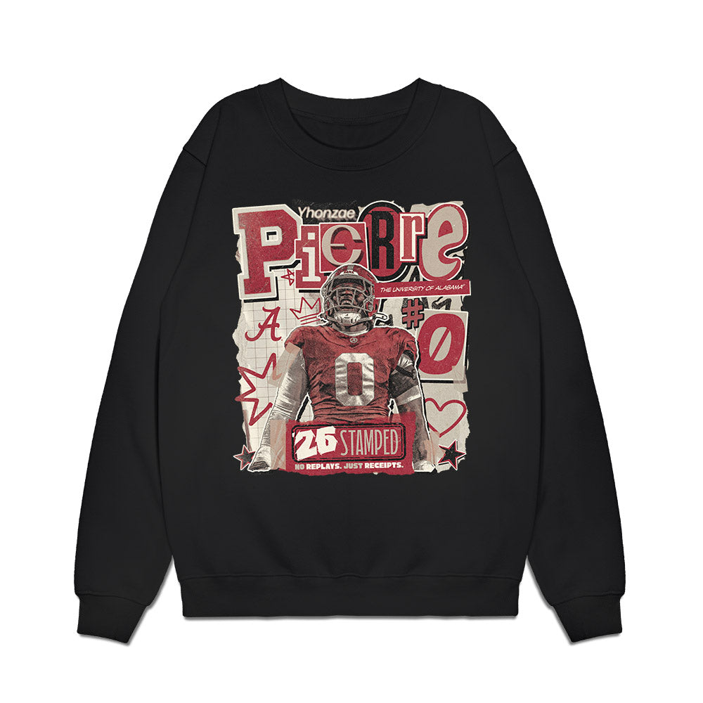 Alabama - NCAA Football : Yhonzae Pierre - 25 season moments Caricature Premium Crewneck Sweatshirt-0