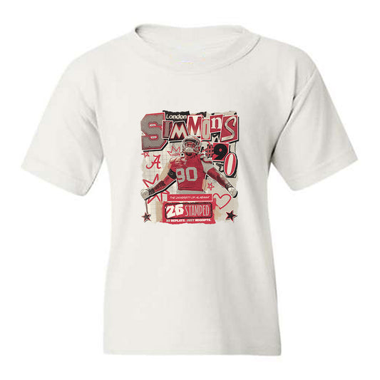 Alabama - NCAA Football : London Simmons - 25 season moments Youth T-Shirt-0