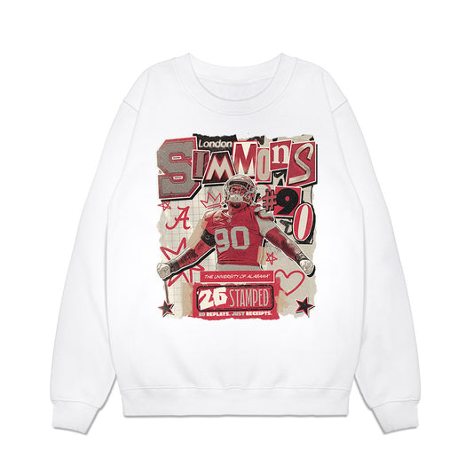Alabama - NCAA Football : London Simmons - 25 season moments Premium Crewneck Sweatshirt-0