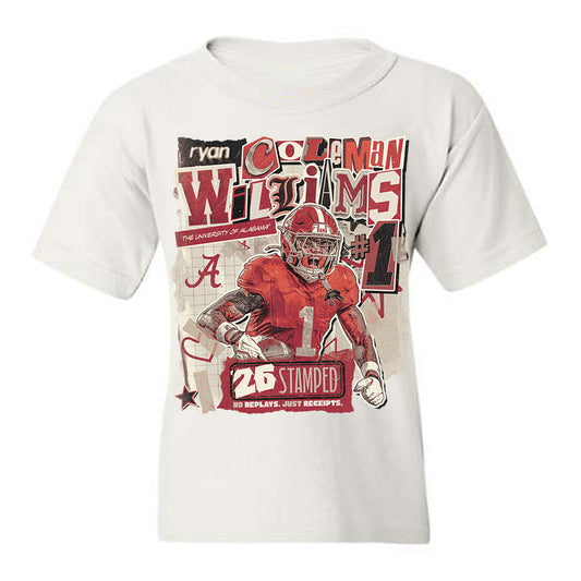 Alabama - NCAA Football : Ryan Coleman-Williams - 25 season moments Youth T-Shirt-0