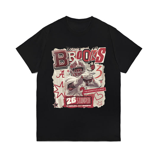 Alabama - NCAA Football : Lotzeir Brooks - 25 season moments Comfort Colors T-Shirt-0