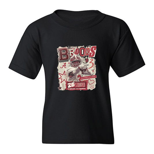 Alabama - NCAA Football : Lotzeir Brooks - 25 season moments Youth T-Shirt-0