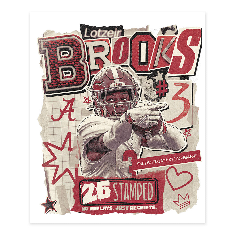 Alabama - NCAA Football : Lotzeir Brooks - 25 season moments Poster 20x24-0