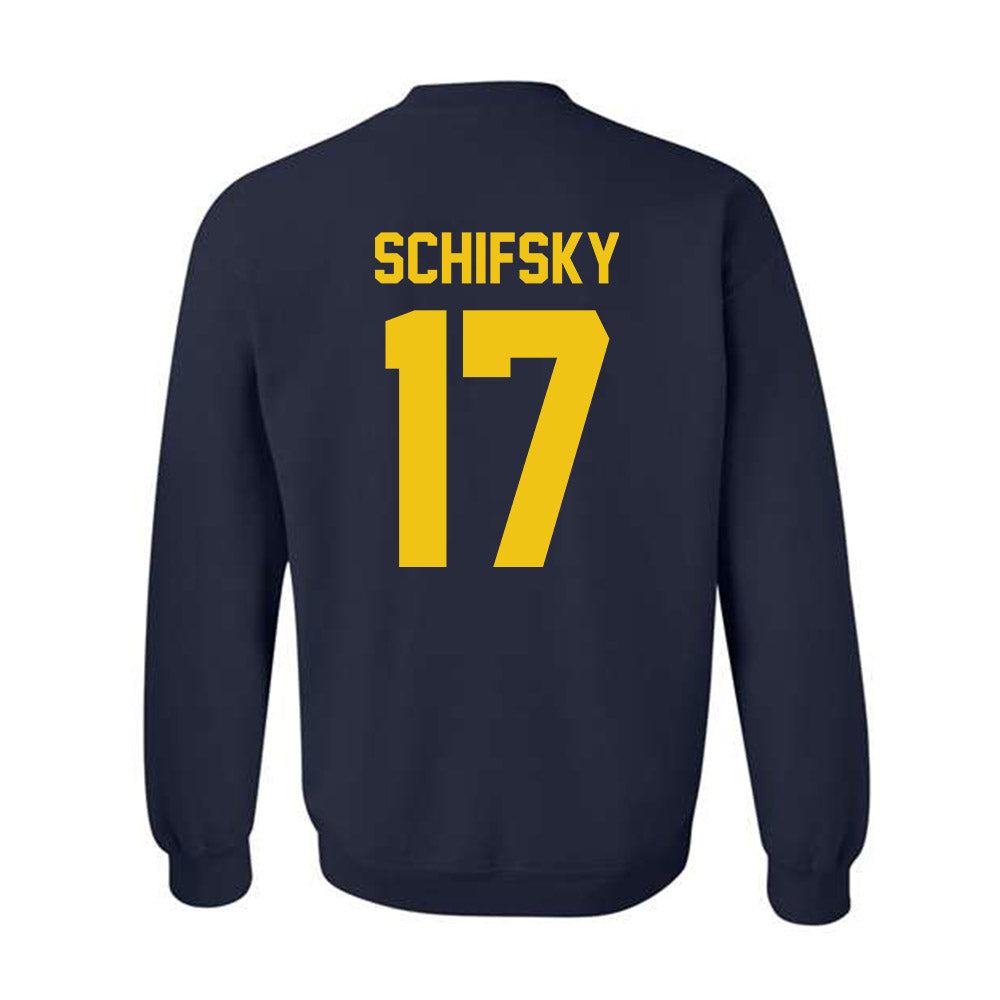 Michigan - NCAA Men's Ice Hockey : Garrett Schifsky - Vintage Shersey Crewneck Sweatshirt-1