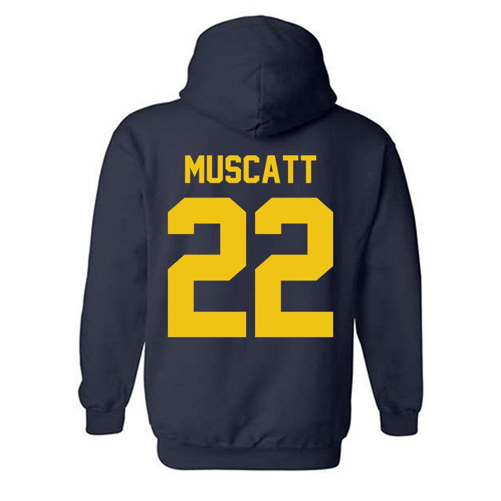 Michigan - NCAA Men's Ice Hockey : Kason Muscatt - Vintage Shersey Hooded Sweatshirt-1