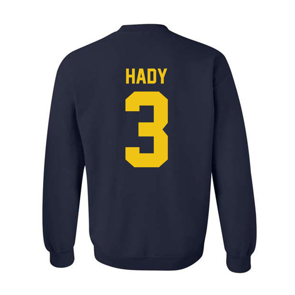 Michigan - NCAA Men's Ice Hockey : Hunter Hady - Vintage Shersey Crewneck Sweatshirt-1