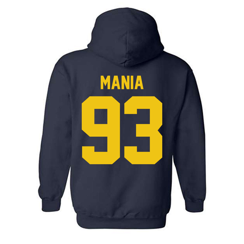 Michigan - NCAA Men's Ice Hockey : Matthew Mania - Vintage Shersey Hooded Sweatshirt-1
