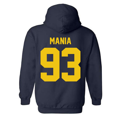 Michigan - NCAA Men's Ice Hockey : Matthew Mania - Vintage Shersey Hooded Sweatshirt-1