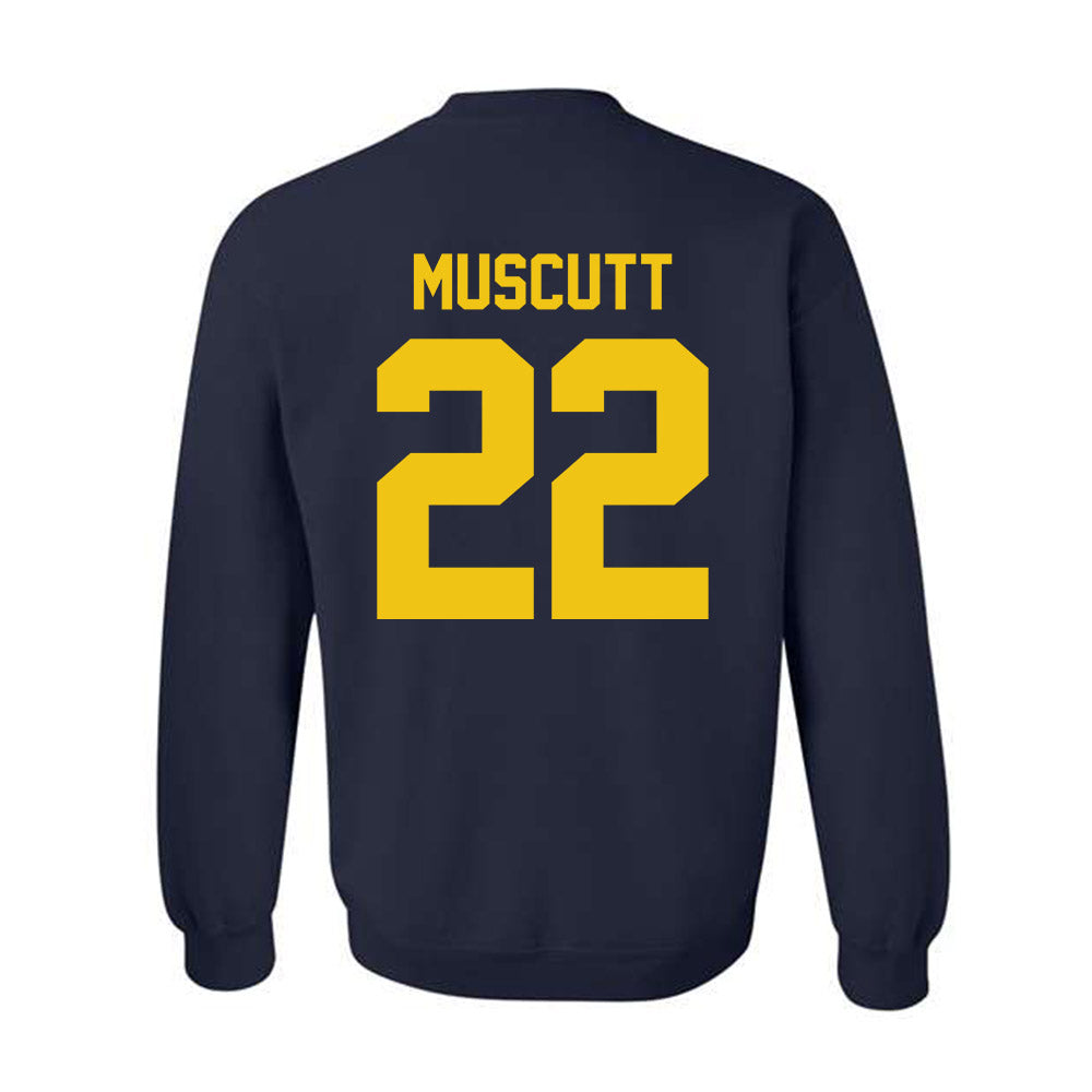 Michigan - NCAA Men's Ice Hockey : Kason Muscutt - Vintage Shersey Crewneck Sweatshirt-1