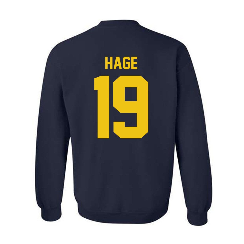 Michigan - NCAA Men's Ice Hockey : Michael Hage - Vintage Shersey Crewneck Sweatshirt-1