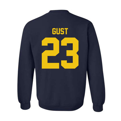 Michigan - NCAA Men's Ice Hockey : Miles Gust - Vintage Shersey Crewneck Sweatshirt-1