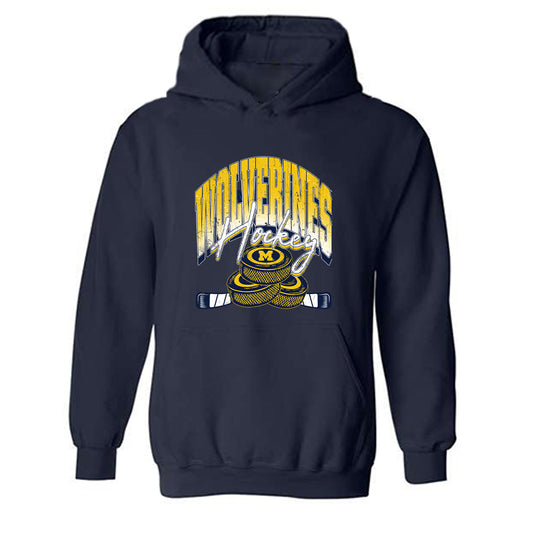 Michigan - NCAA Men's Ice Hockey : Cole McKinney - Vintage Shersey Hooded Sweatshirt-0